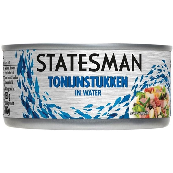 Statesman tonijnstukken in water