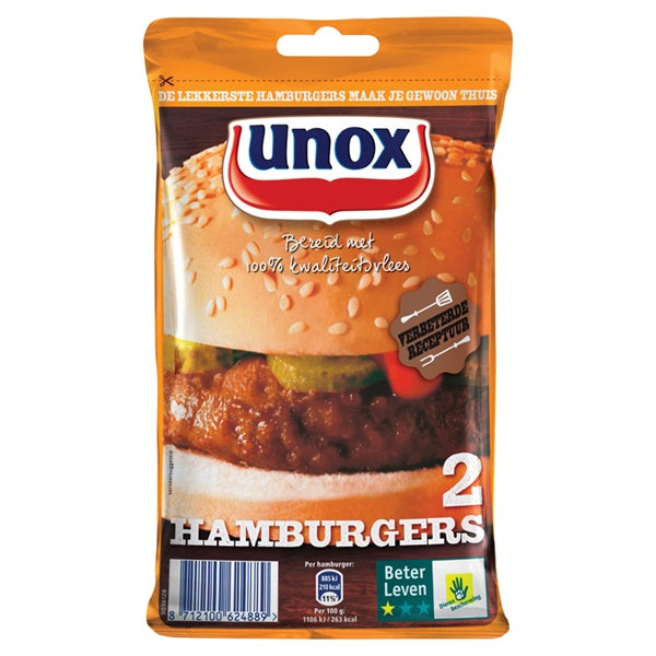 Unox hamburger lang houdbaar