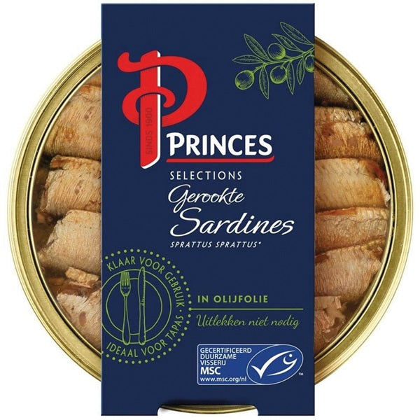Princes sardines gerookt in olijfolie