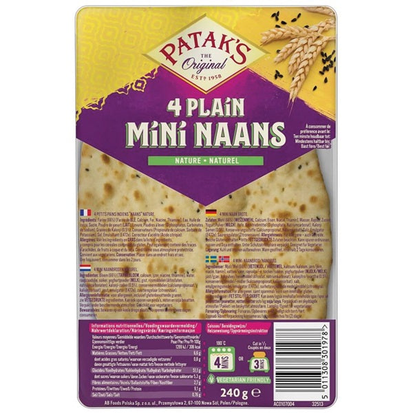 Patak's naan plain mini