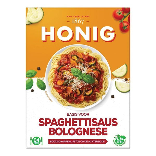 Honig basis voor spaghetti bolognese