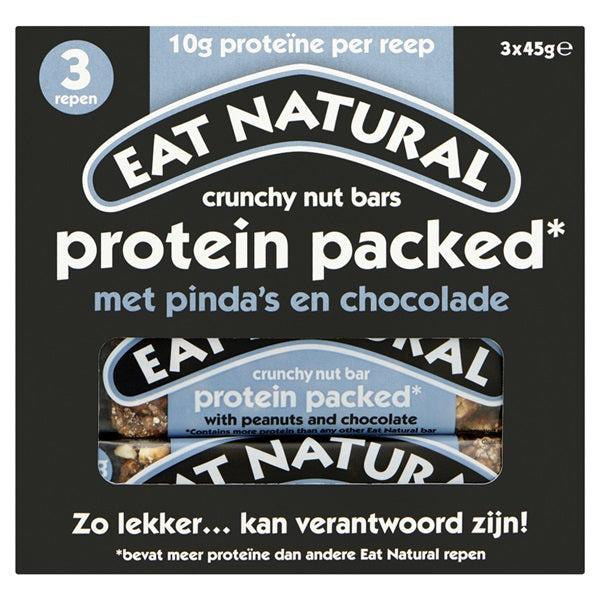 Eat Natural protein packed reep pinda’s en chocolade
