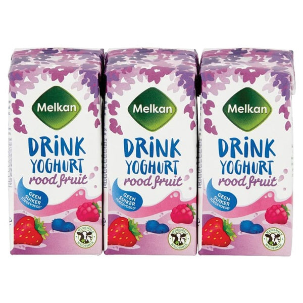 Melkan drink yoghurt rood fruit