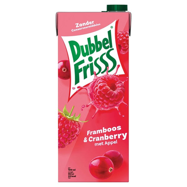DubbelFrisss vruchtendrank framboos cranberry